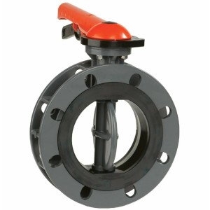 Затвор дисковый ПВХ Butterfly Valve Ду200 Ру10 межфланцевый в Новочеркасске